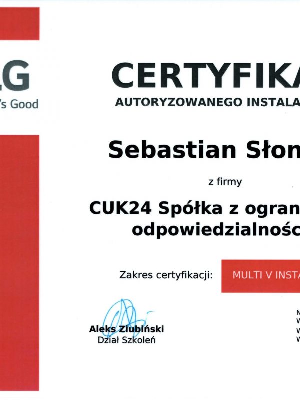 Certyfikat LG Multi V Sebastian Słonina do 19.02.2021-1